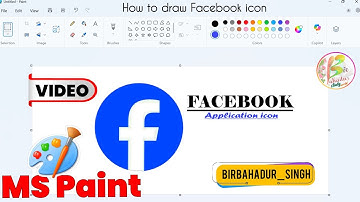 #MS_Paint | How to draw a Facebook in ms paint | #FACEBOOK_ICON | #BAHADUR_STUDYWORLD | #birbsingh 