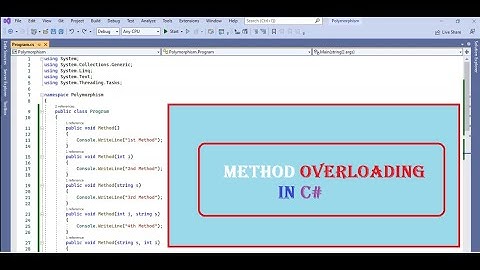 Method Overloading in C# || Polymorphism Part-1  || OOPS(Object-Oriented Programming) in C#