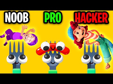 NOOB vs PRO vs HACKER In FORK N SAUSAGE!? (ALL LEVELS!)