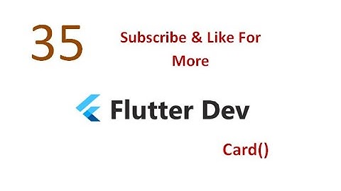 How to create Card widget in flutter in hindi/urdu