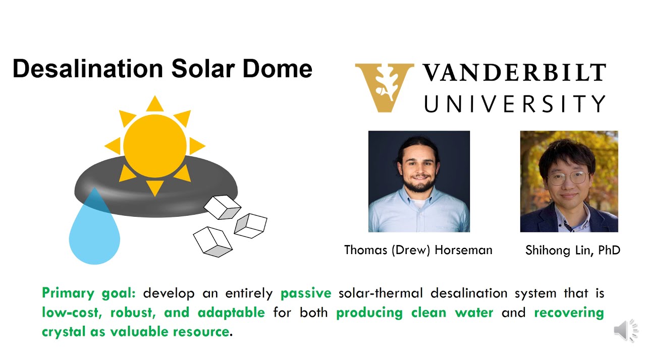 Desalination Solar Dome: simultaneous drinking water production and mineral crystal harvesting