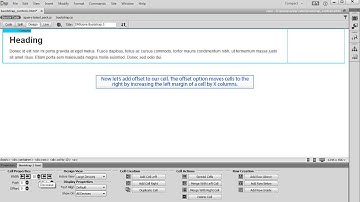Using Cell Offset Options in DMXzone Bootstrap 3