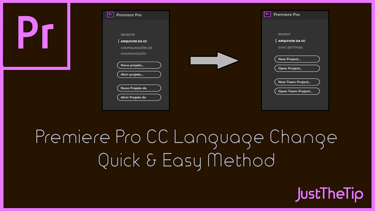 Adobe premiere pro cc 2018 change language