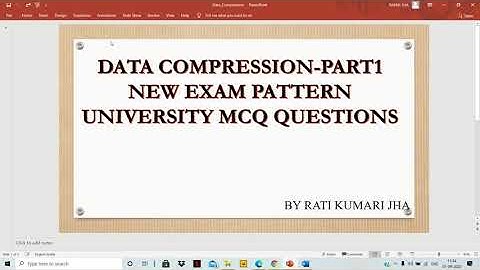DATA COMPRESSION IMPORTANT UNIVERSITY MCQ QUESTIONS PART-1
