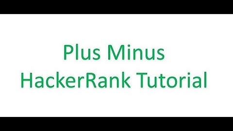 Problem Solving using Java || Algorithms || Plus Minus || Hacker Rank