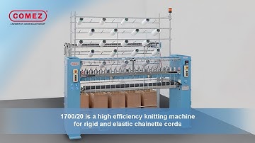 High efficiency circular knitting machine for chainette cords and ear loops for face masks