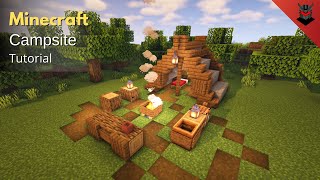 Minecraft: How to Build a Campsite | Simple Tent (Tutorial)