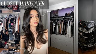 CLOSET MAKEOVER ♡ | affordable + organized + more space diy by Nickii Marie  14,124 views 1 year ago 22 minutes