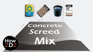 Concrete Screed Ratio Mix How to calculate Volume Cement Aggregates Water mix