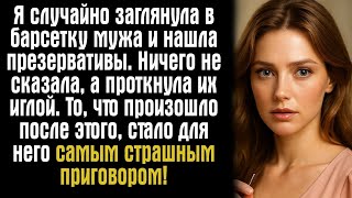 картинка: Я случайно заглянула в барсетку мужа и нашла презервативы. Ничего не сказала, а проткнула их иглой