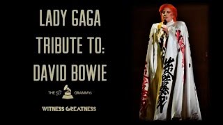 Video thumbnail of "Lady Gaga - Tribute to David Bowie (Audio) 2016 Grammy's"