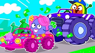 Don&#39;t Talk To Strangers ✋ Police Monster Truck! ✨ Safety Tips for kids by Pit &amp; Penny Stories 🌈🥑