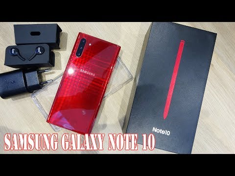 Samsung Galaxy Note 10 Aura Red color unboxing