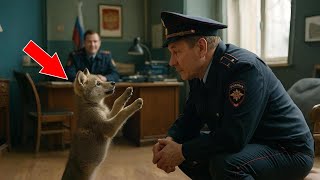 картинка: Волчонок прибежал в полицейский участок за помощью То, что обнаружил офицер, заставило всех плакать!