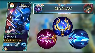 MANIAC !! Cyclops Users Must Try This New Meta Build !! Cyclops Gameplay !! Mlbb