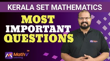 MOST IMPORTANT QUESTIONS LINEAR ALGEBRA Kerala State Eligibility Test (SET) Mathematics