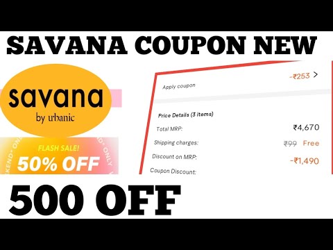 savana coupon new || savana buy urbanic coupon code today - YouTube