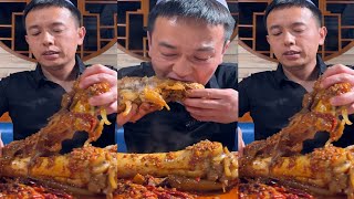 ASMR MUKBANG BEEF TROTTERS WITH SPICY GARLIC PASTE EATING