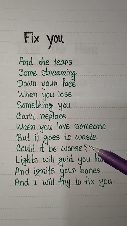 Coldplay ~ Fix You song lyrics #coldplay #fixyou #lyrics #song #trending