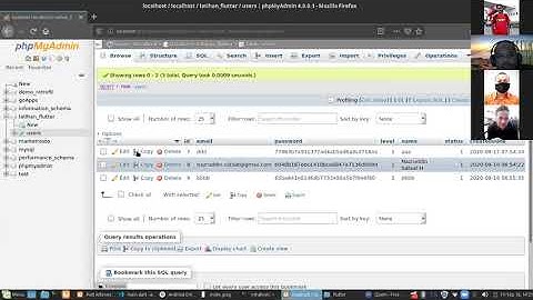 Koneksi Database Aplikasi Android Flutter ke  Phpmyadmin