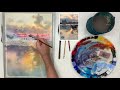 Watercolor lesson preview  sunset over venice