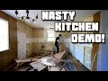 Tearing Out a 70s Mobile Home Kitchen | Demolition ⚡️ Home Renovation #41
