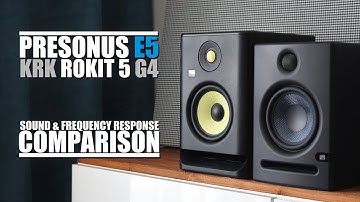 KRK Rokit 5 G4 RP5G4 vs Presonus Eris E5  ||  Sound & Frequency Response Comparison
