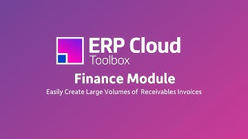 The More4apps ERP Cloud Toolbox Finance Module: AR Invoices