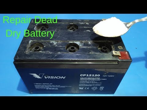 Respiration How to Repair Dead Dry Battery at home Repairing Lead Acid Battery