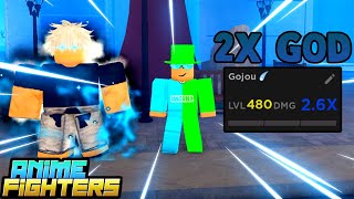 I Got *LEVEL 480* DOUBLE GOD Divine Gojo - Anime Fighters Simulator (Roblox)