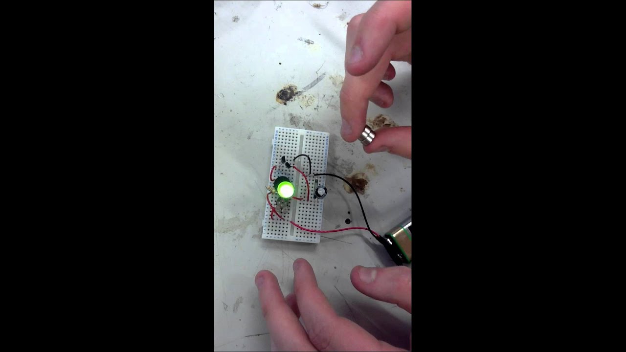 Bite alarm breadboard circuit - YouTube