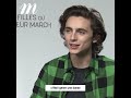 Timothe chalamet speaks french with english subtitles for 30 seconds straight