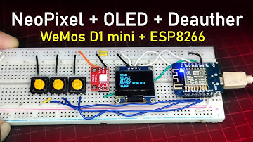 Build a D.eauther with WeMos D1 Mini ESP8266, OLED Display, Button, and WS2812 RGB LED Neopixel BIN