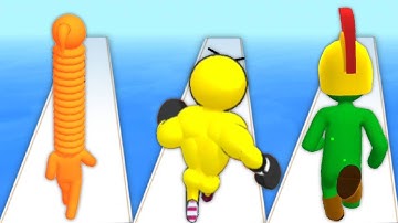 Long Neck Run vs Level Up Runner vs Giant Rush - Triple Game