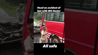 MG Hector accident with bus