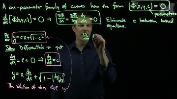 One parameter Families of Solutions