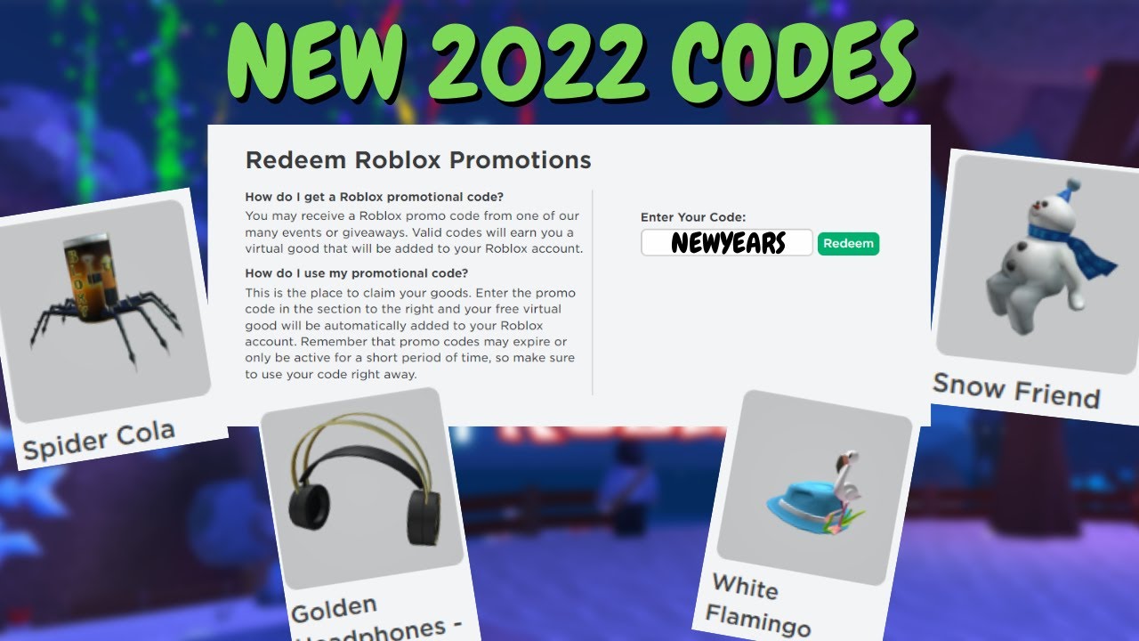 6+ *NEW* Roblox Promo codes 2022 All Free ROBUX Items in January (Free