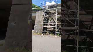 Gerüst An Der Bahntrasse Bei Königstein Zur Baufreiheit