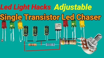 Amazing Adjustable Led Chaser With Single Transistor |BC547 Transistor project |Shakti Tech Shakti