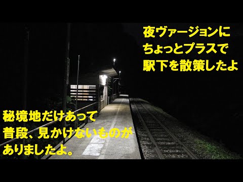 夜ヴァージョン 秘境駅 電車の旅 無人駅 足滝駅 新潟県中魚沼郡津南町 Youtube