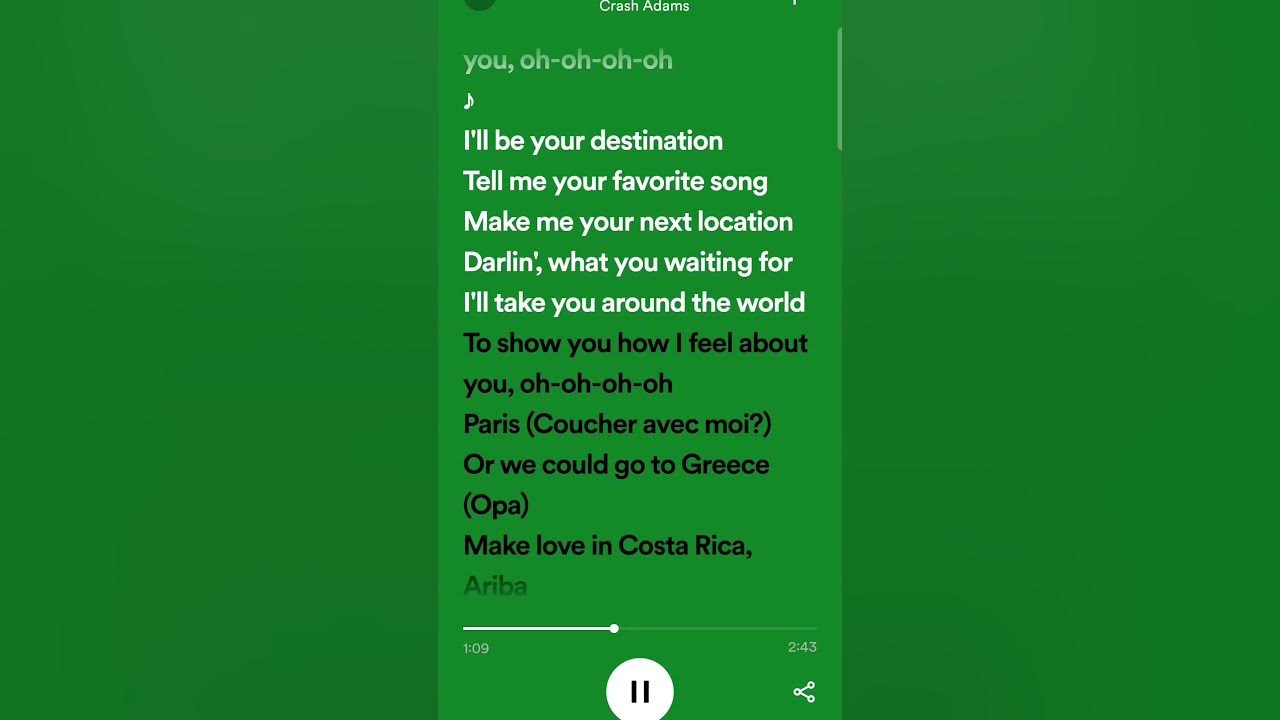 destinations by @CrashAdams #music #lyrics