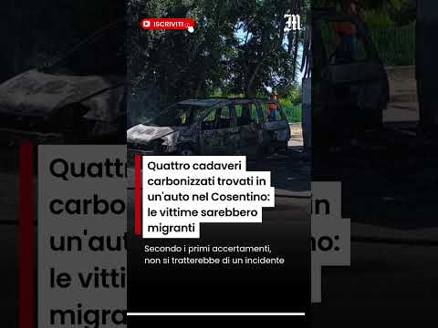 Video Quattro cadaveri carbonizzati trovati in un'auto nel Cosentino: le vittime sarebbero migranti