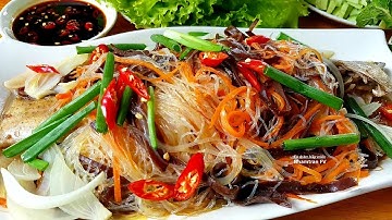 CÁ CHẼM HẤP MIẾN ngọt thơm ăn ngon mà không ngán rất dễ làm, hợp đãi tiệc gia đình |Nhamtran FV