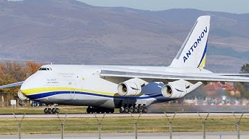 BUTTER AN-124 Landing At Sofia Airport!