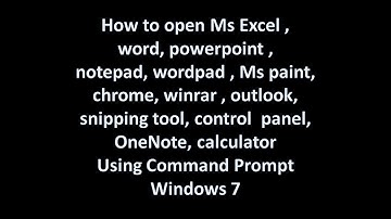 Microsoft office programme open with command prompt