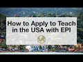 Webinar how to apply to teach in the usa with epi 52323