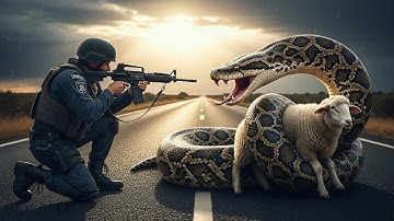 HEROIC RESCUE: Brave Team Fights GIANT PYTHON to Save Cute Sheep!