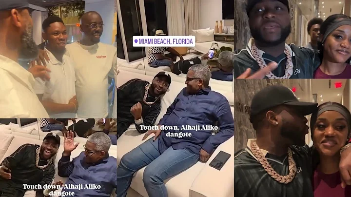 Billionaire Aliko Dangote and Obi Cubana arrives Davido and Chioma wedding in Miami