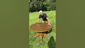this guy making a dining table from garden tree