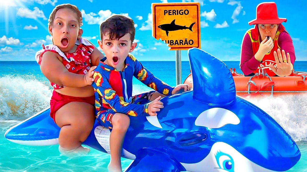 Regras de Segurança e outras brincadeiras na piscina e na praia com MC Divertida